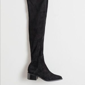 Black Suede thigh high boots